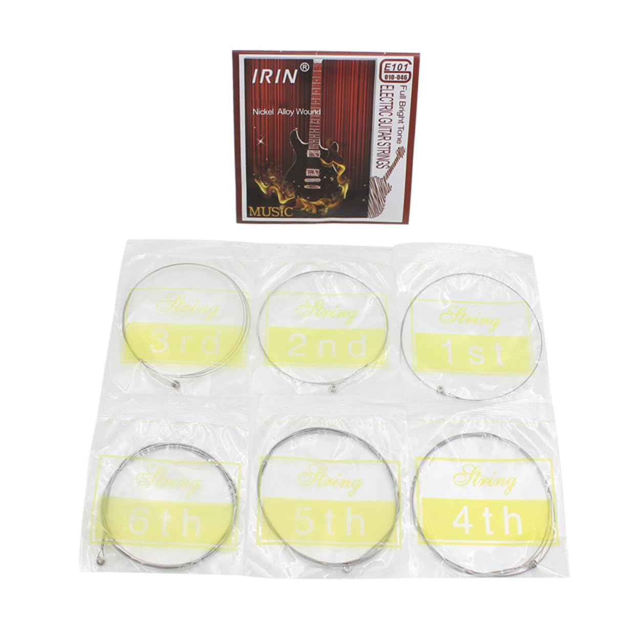 QUMIIRITY Electric Guitar Strings Set Stainless Steel Enhance Sound Easy to Install