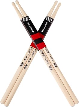 Drum Sticks 5B Maple Wood Tip DrumStick,2 Pairs Drum Stick Ideal for Drummers of All Levels, Used for Drums, Percussion and Practice5B-Two Pairs