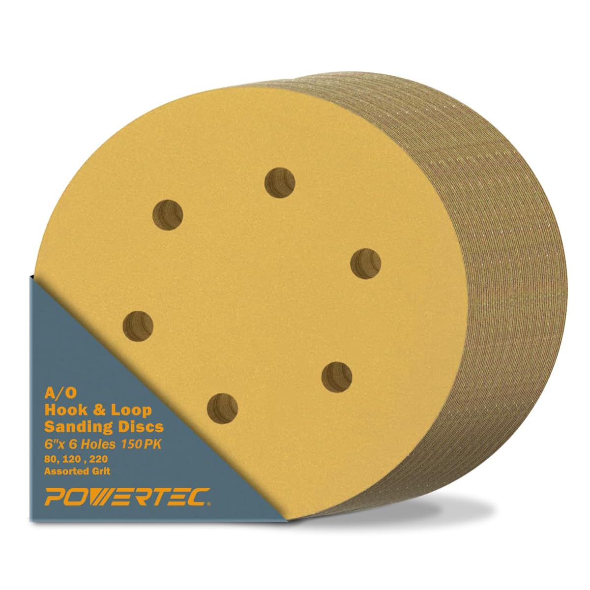 POWERTEC Sanding Discs - 5 Grit Assortment -23 POWERTEC Sanding Discs - 5 Grit Assortment -23