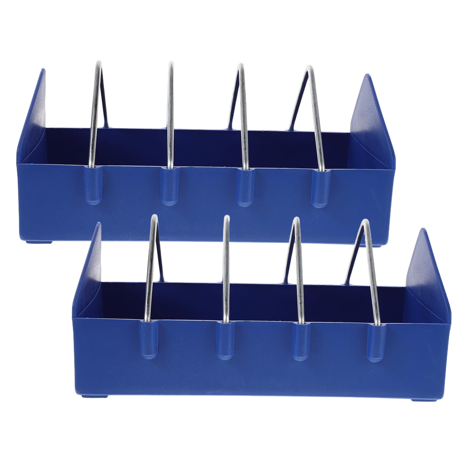 Toyvian 4pezzi Vassoio Per Mangiatoia Per Uccelli Mangiatoia in Plastica Resistente Per Piccioni Contenitore Per Cibo Ad Alta Capacità Distributore Di Cibo Per Pollame Divisori in Filo Met