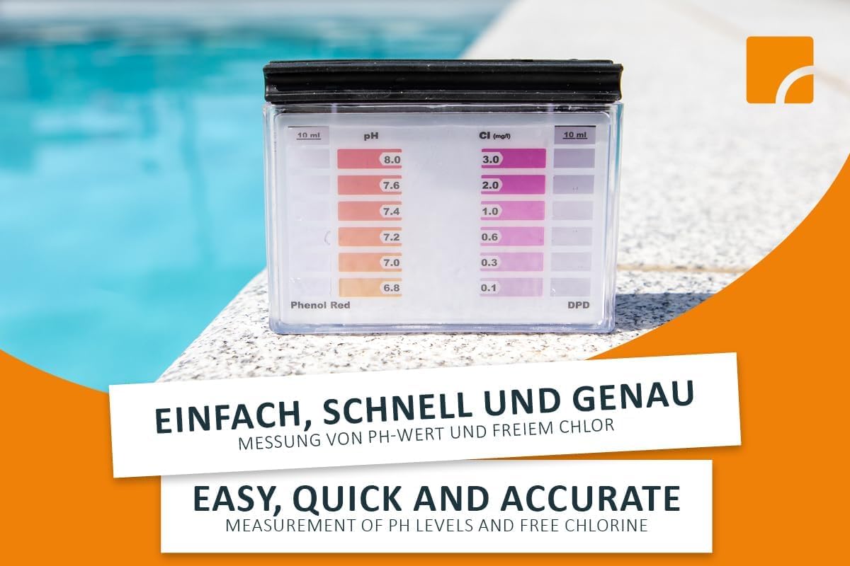 STEINBACH | Wasserpflege Starter Set I Pool Chlor Starterset für Einsteiger I Mini-Multitabs, Kristallklar, Dosierschwimmer, Testkit, pH-Senker & Chlorgranulat | Pool-Zubehör-Set für Anfänger