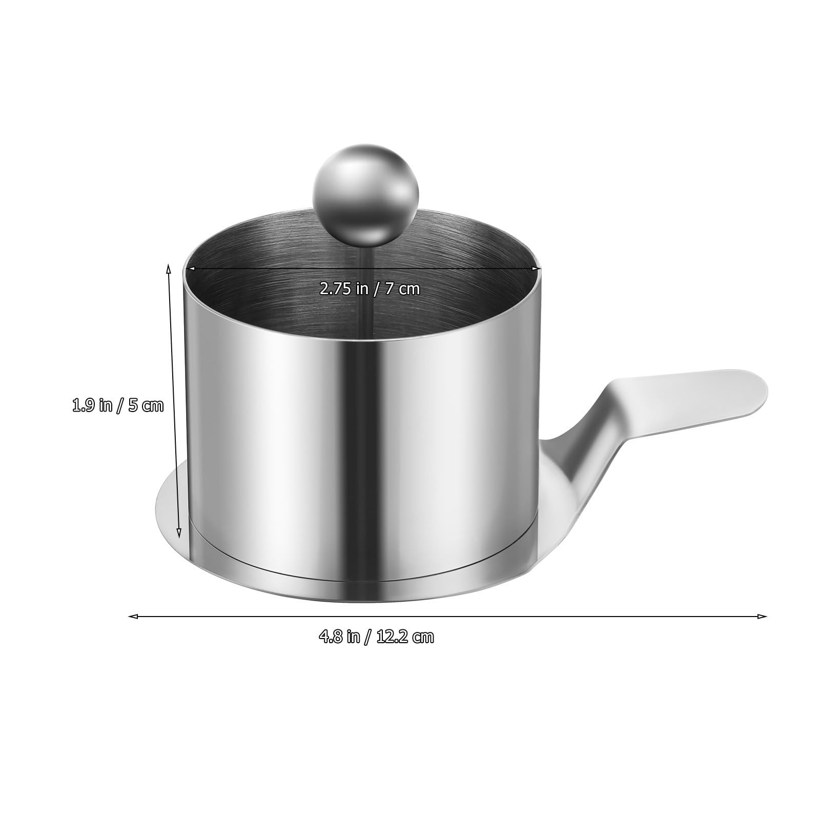 Homoyoyo 1 Set Moldes de Anillo de Acero Inoxidable para Mousse y Pasteles, Diseño Redondo Clásico, Adecuado para Hornear Postres Caseros y Pequeñas Reuniones