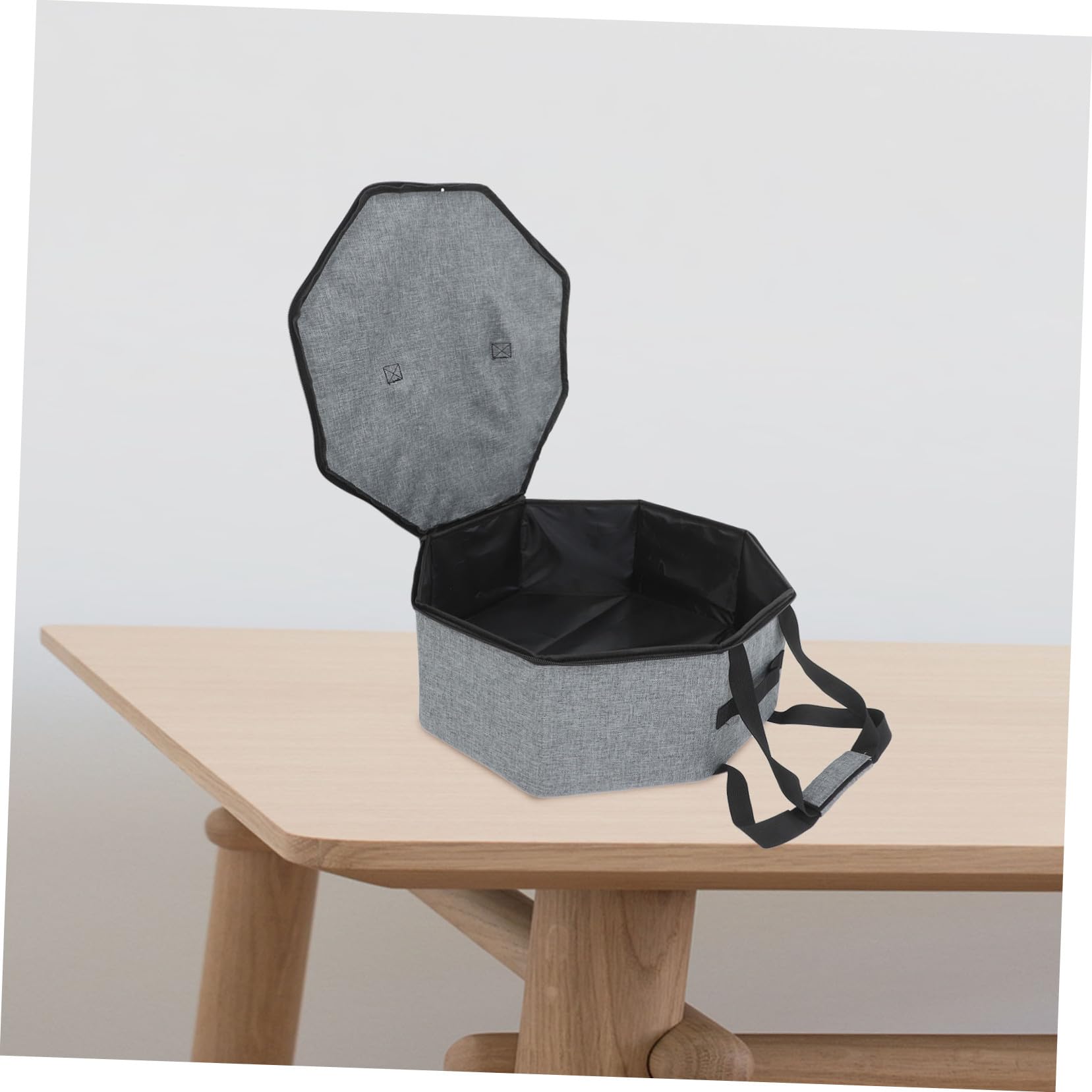 STOBAZA Faltbare Runde Hutbox mit Deckel, Große Aufbewahrungstasche | Cowboyhüte und Hüte, Staubdichter Verschluss, Stoff und Pvc, Tragbar für Lagerung und Reise