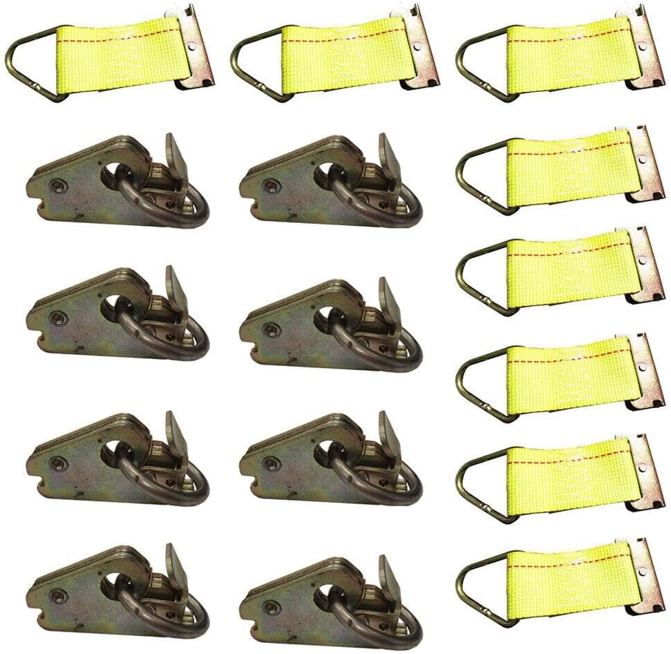 for (8) E-Track for O-Rings & (8) Tie Down Straps for Enclosed Trailer Cargo Trailer