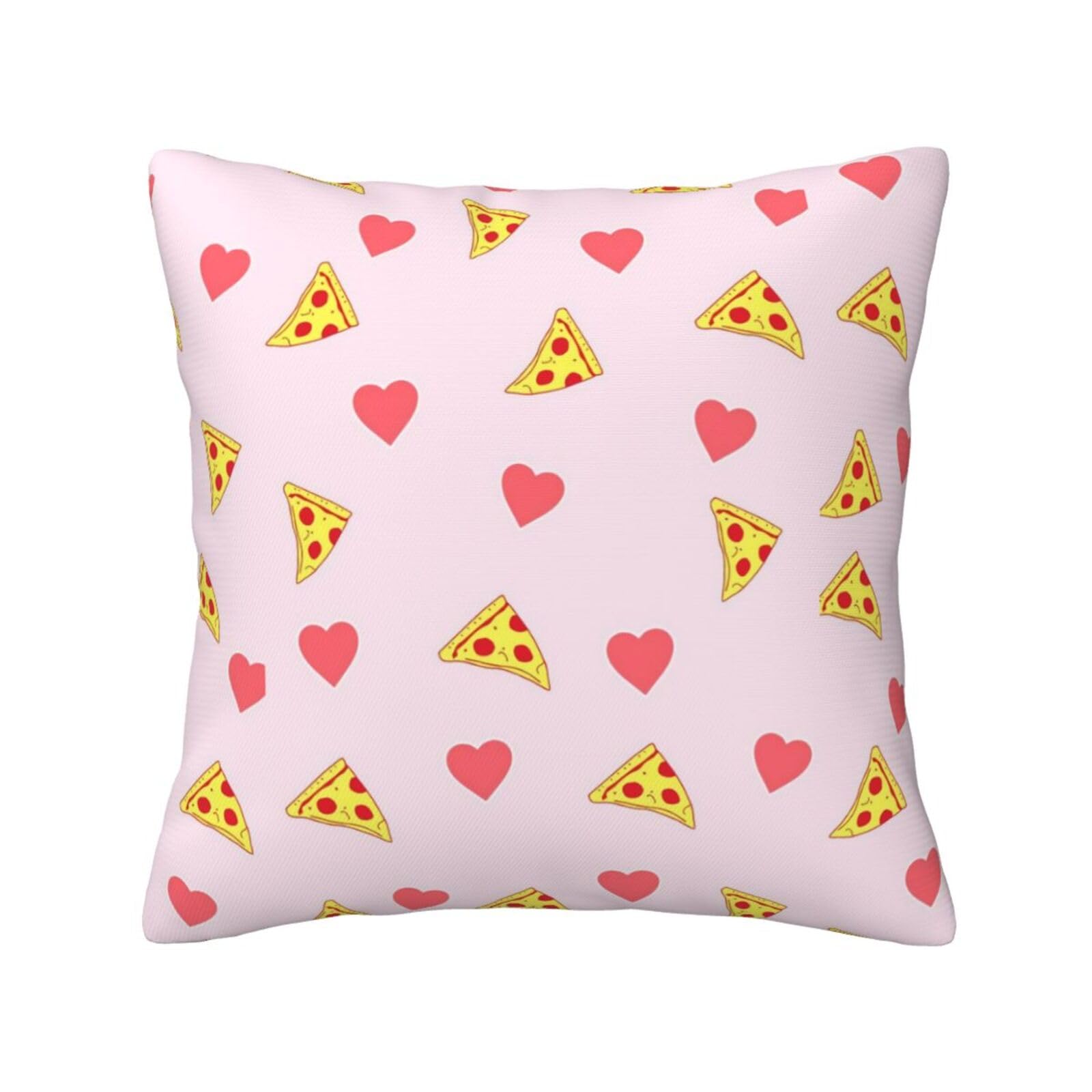 NTPYCO Fun Pizza Pillow Decor Pizza Gifts Pizza Throw Pillow Pizza Pillowcase for Living Room Bedroom Sofa Couch (Style-2, 18inx18in)