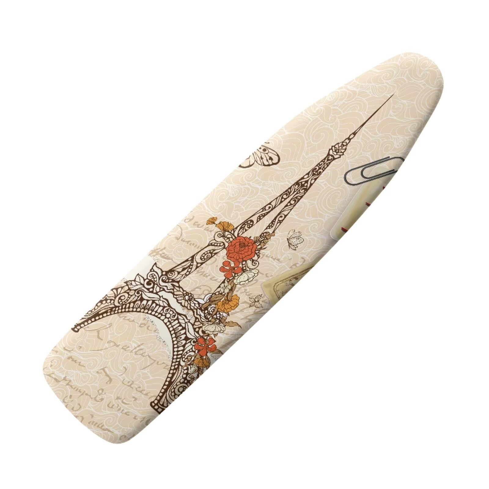 Ironing Board Cover - Standard Size 15x54 Ironing Board Covers with Eiffel Tower Paris Pattern, Elastic Edge Stain Resistant