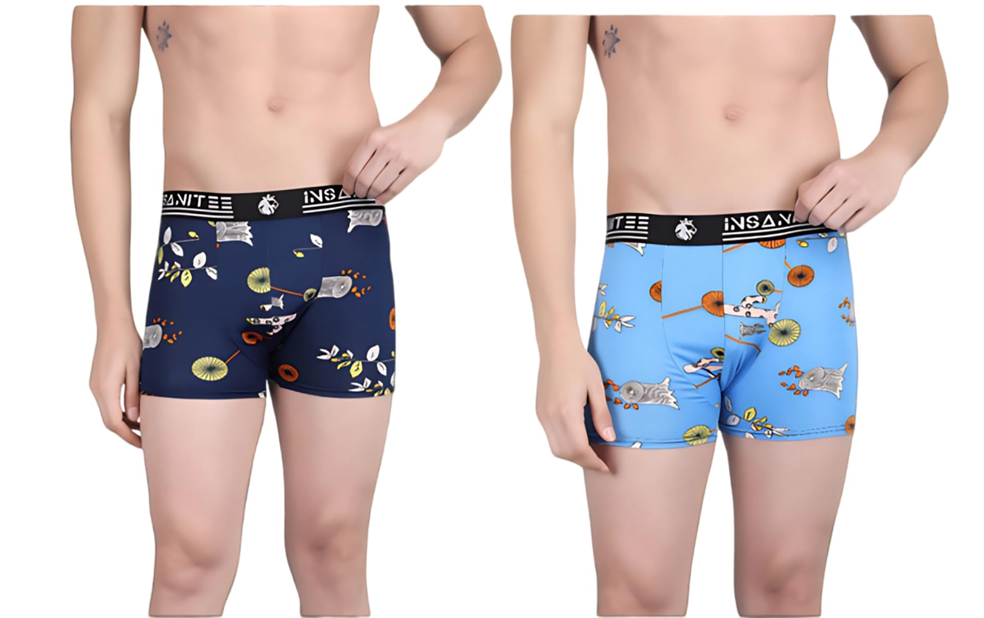 insanitee Men's Nylon Stretch Printed Trunk | Ultra-Soft, Breathable Innerwear for Men | Stylish & Supportive Fit-picture-20