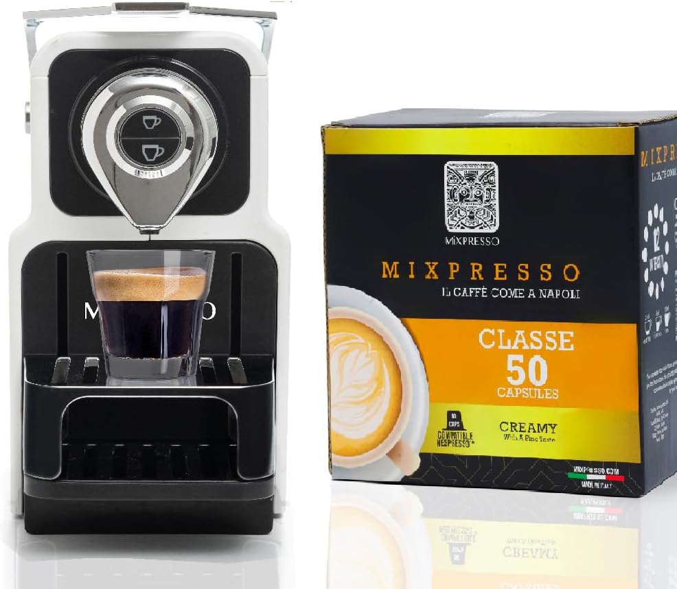 Mixpresso Espresso Machine, Bundle with 50 Coffee Espresso