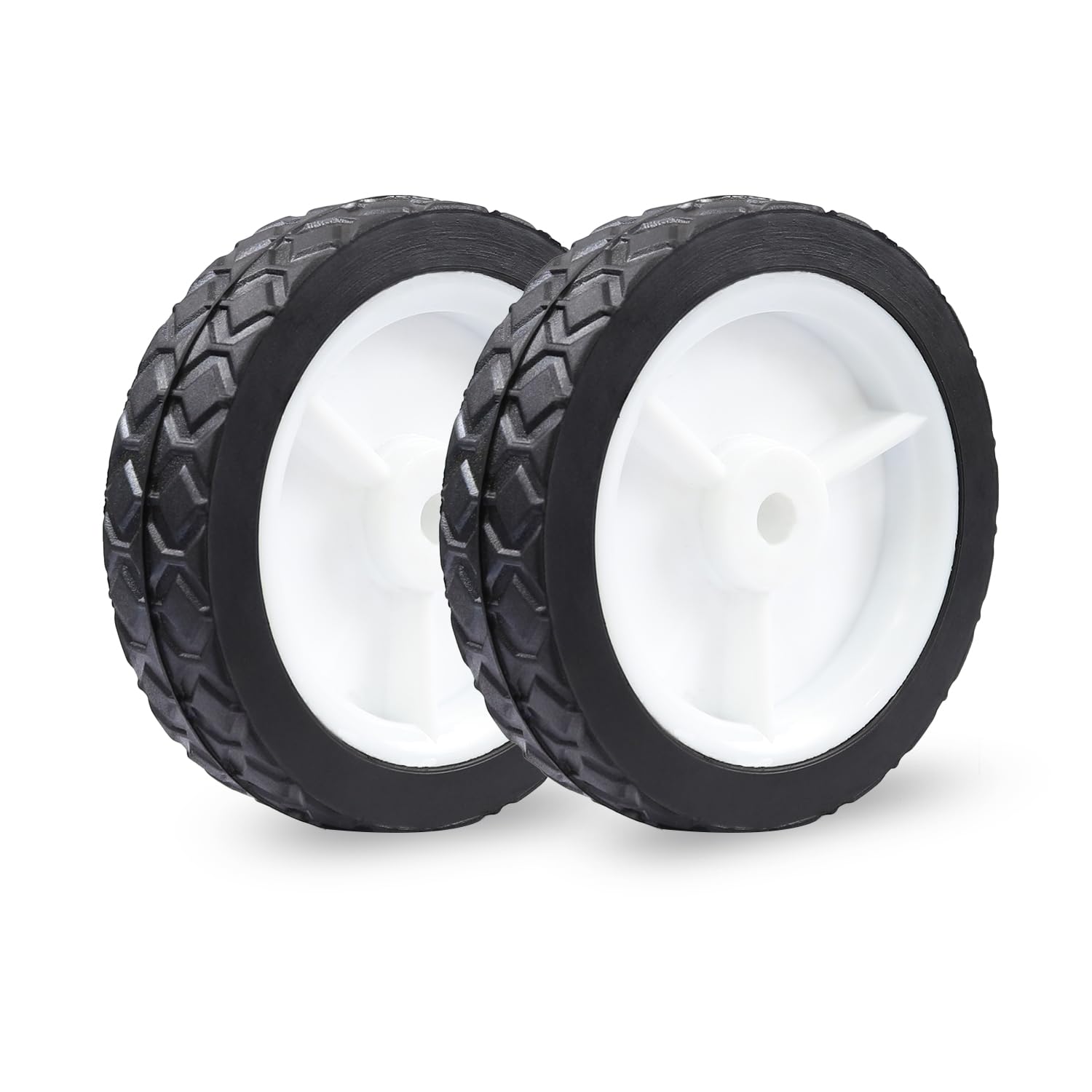 2 x gumowe kółko uniwersalne koło zapasowe 125 mm na wózek, średnica otworu osi 10,0 mm