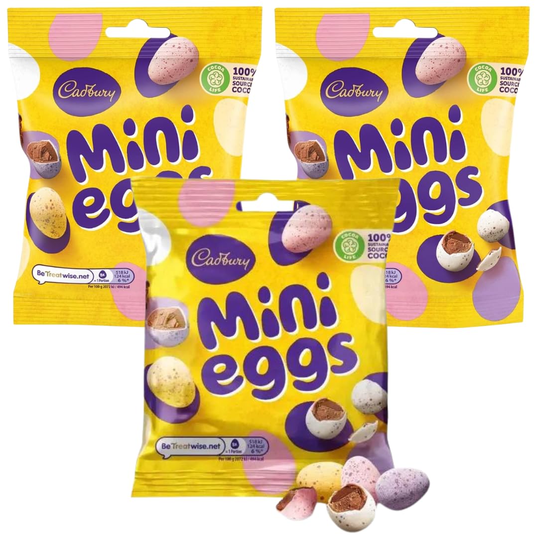 Credo Gifts Chocolate Bundle With Cadbury Mini Eggs Bags 80g (3 Pack)