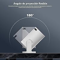 Vista 8 de Mini proyector inalámbrico con WIFI 6 y Bluetooth, soporte 4K 1080P Proyector portátil giratorio de 180°. Proyector de video de pantalla