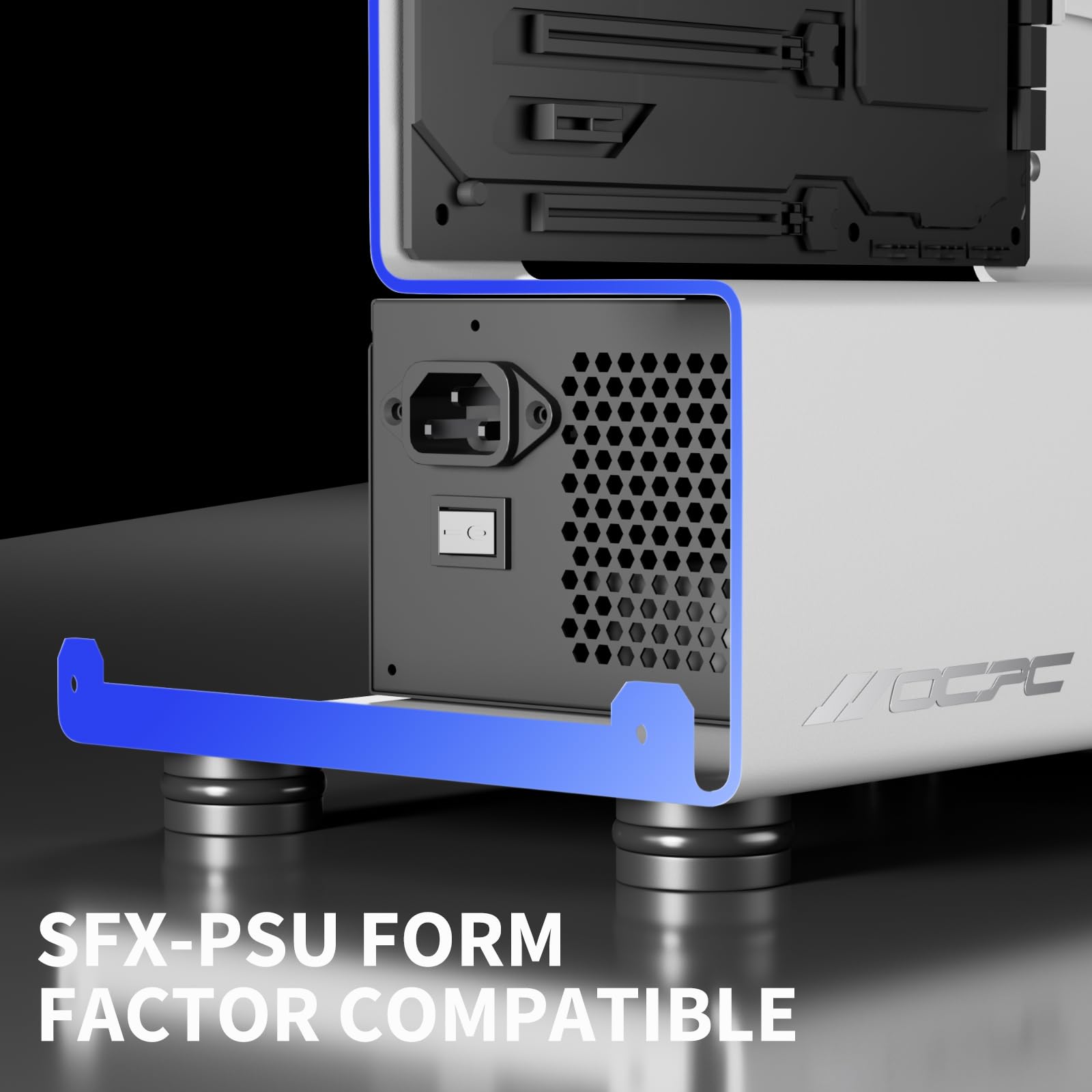 OCPC Hydra Italy Mini-ITX Open Air PC Case (White) – Stainless