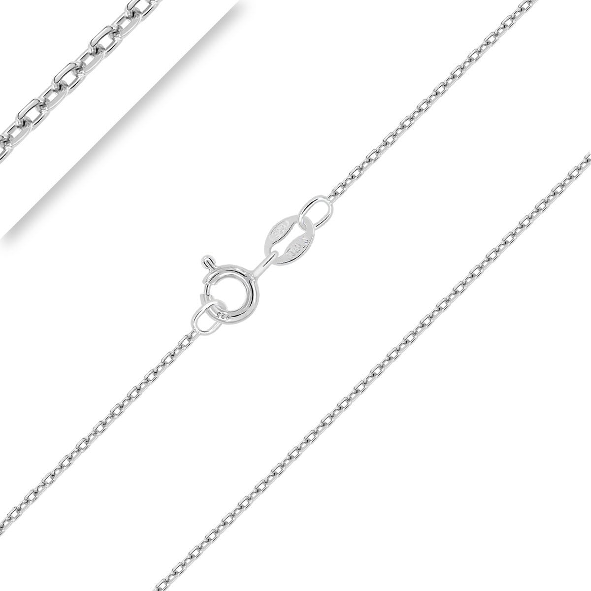 Catena veneziana in argento sterling 925 lunghezza catena 55 cm