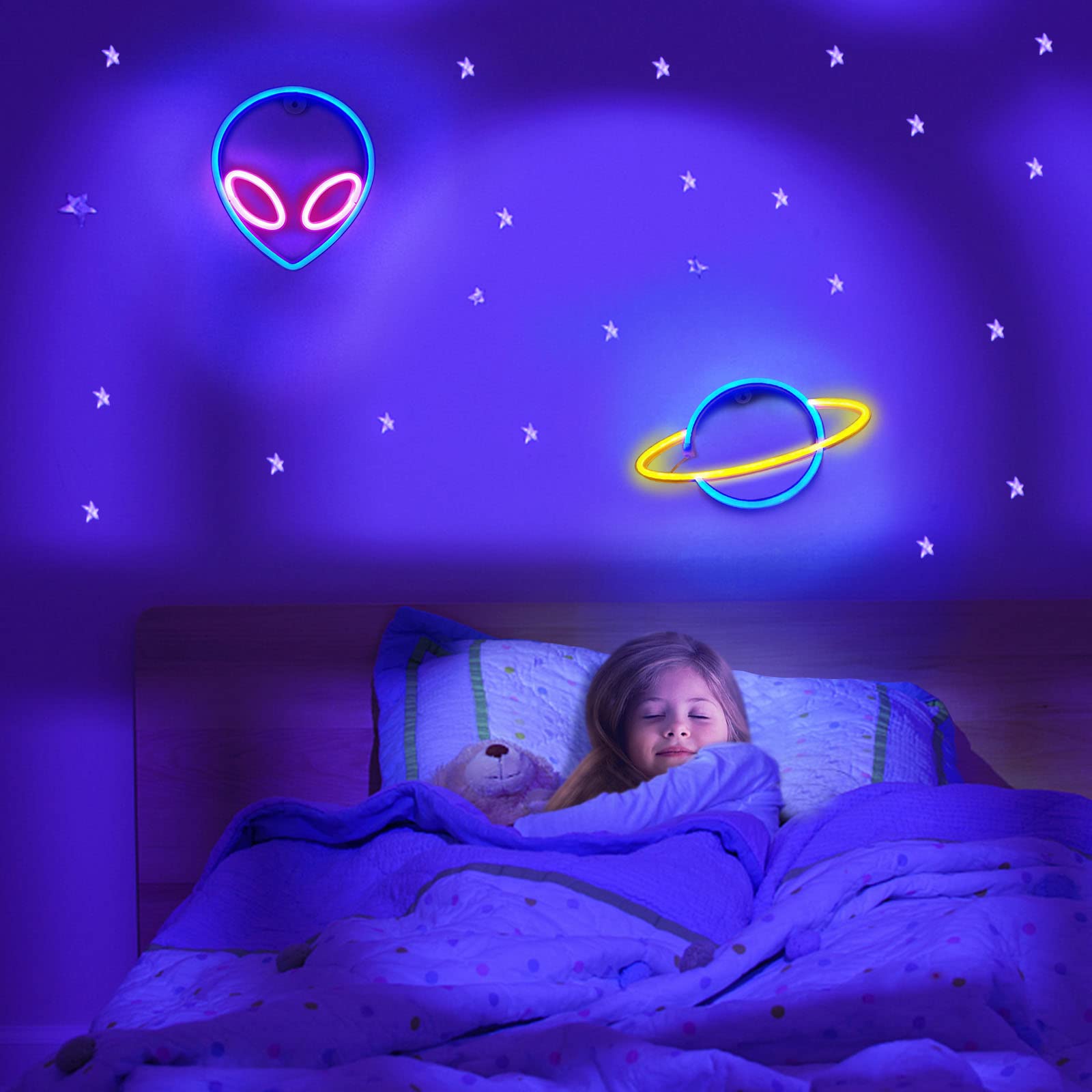 Ocean World Luce Neon A LED Oblò – Insegna Luminosa USB Per Camera Da Letto, Gioco, Regalo