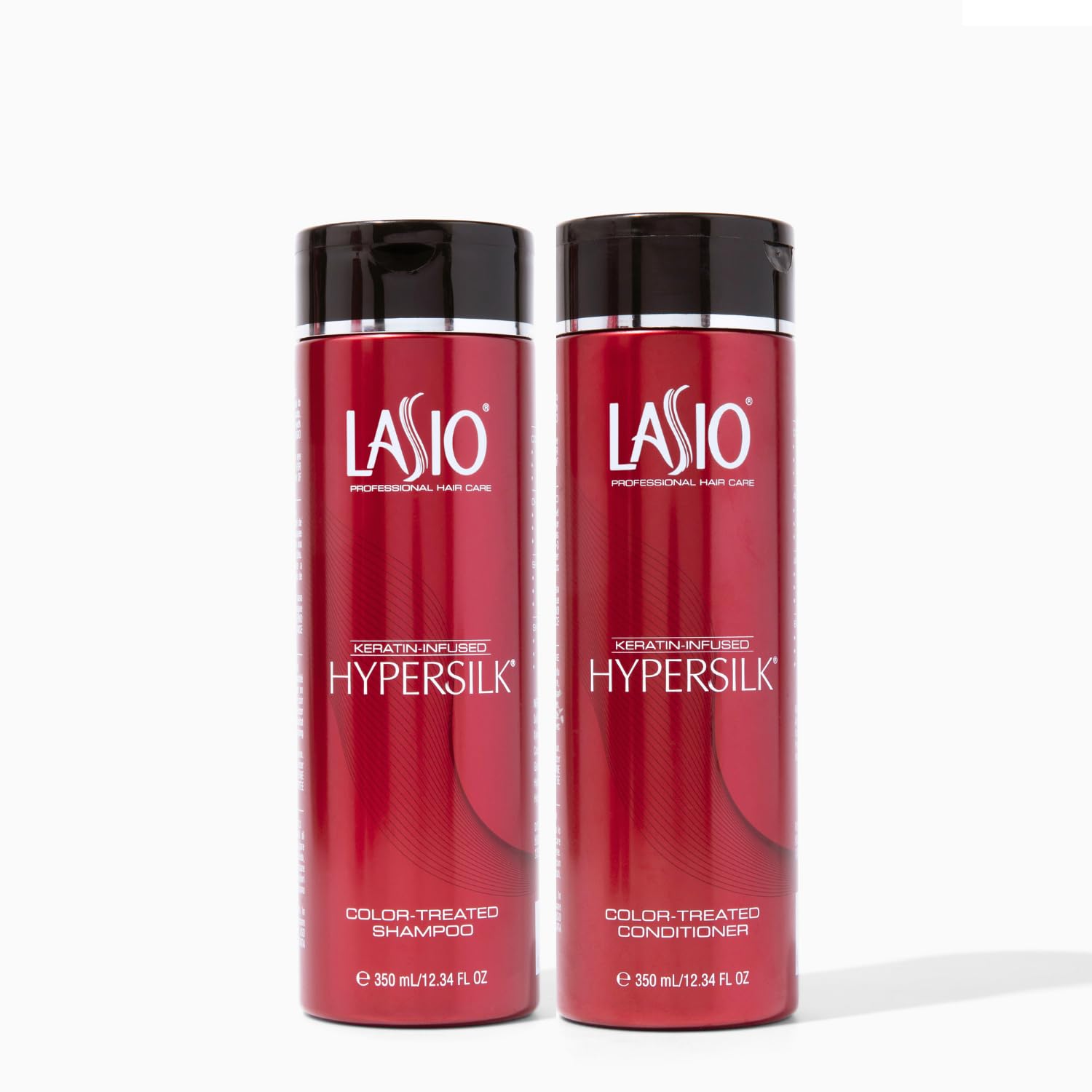 Lasio Keratin-Infused Hypersilk Shampoo and Conditioner Set for Color-Treated Hair, 12.34 Fl Oz