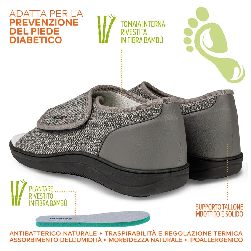 Scarpe Ortopediche Donna e Uomo, Tecnica 4M, Per Alluce Valgo, Fasi Post Operatorie e Lunghe Guarigioni, Scarpe Traspiranti Antiscivolo, Plantare Estraibile