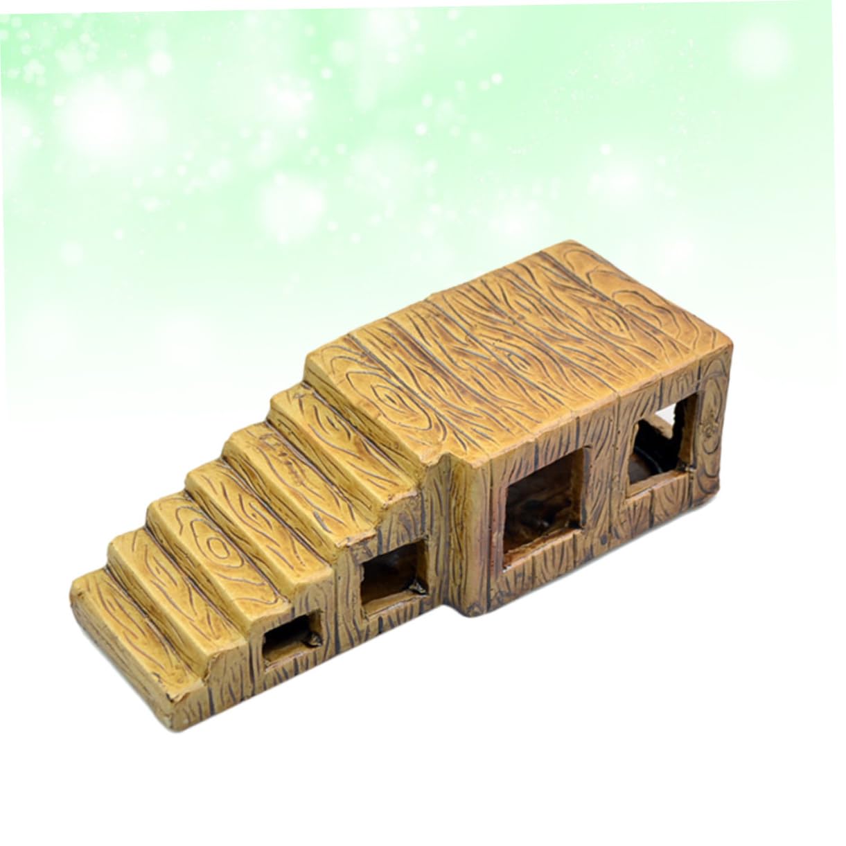 WOONEKY Plataforma de Cerámica para Tortugas Acuáticas Escalera, Decoracion Terrario Ecológica y Fácil de Limpiar para Peceras y Acuarios
