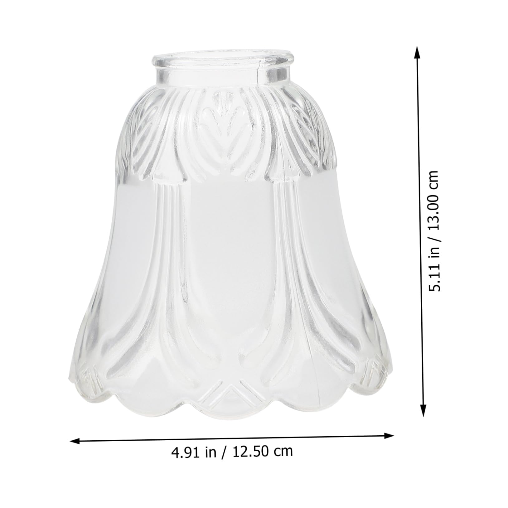 Coperchi Lampada in Vetro Trasparente, Decorativi, 2 Pezzi