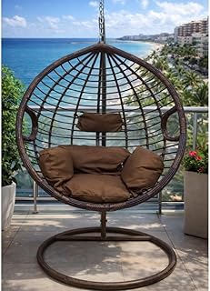 SUNLIT HOME Sorbus Outdoor Hanging Egg Chair with Stand