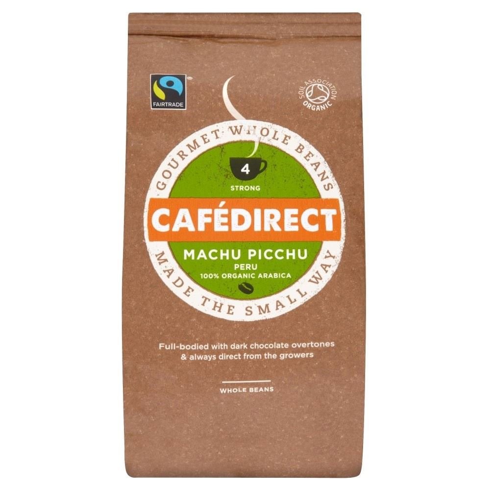 Cafédirect Fairtrade Machu Picchu Organic Coffee Beans (227g) - Pack of 6