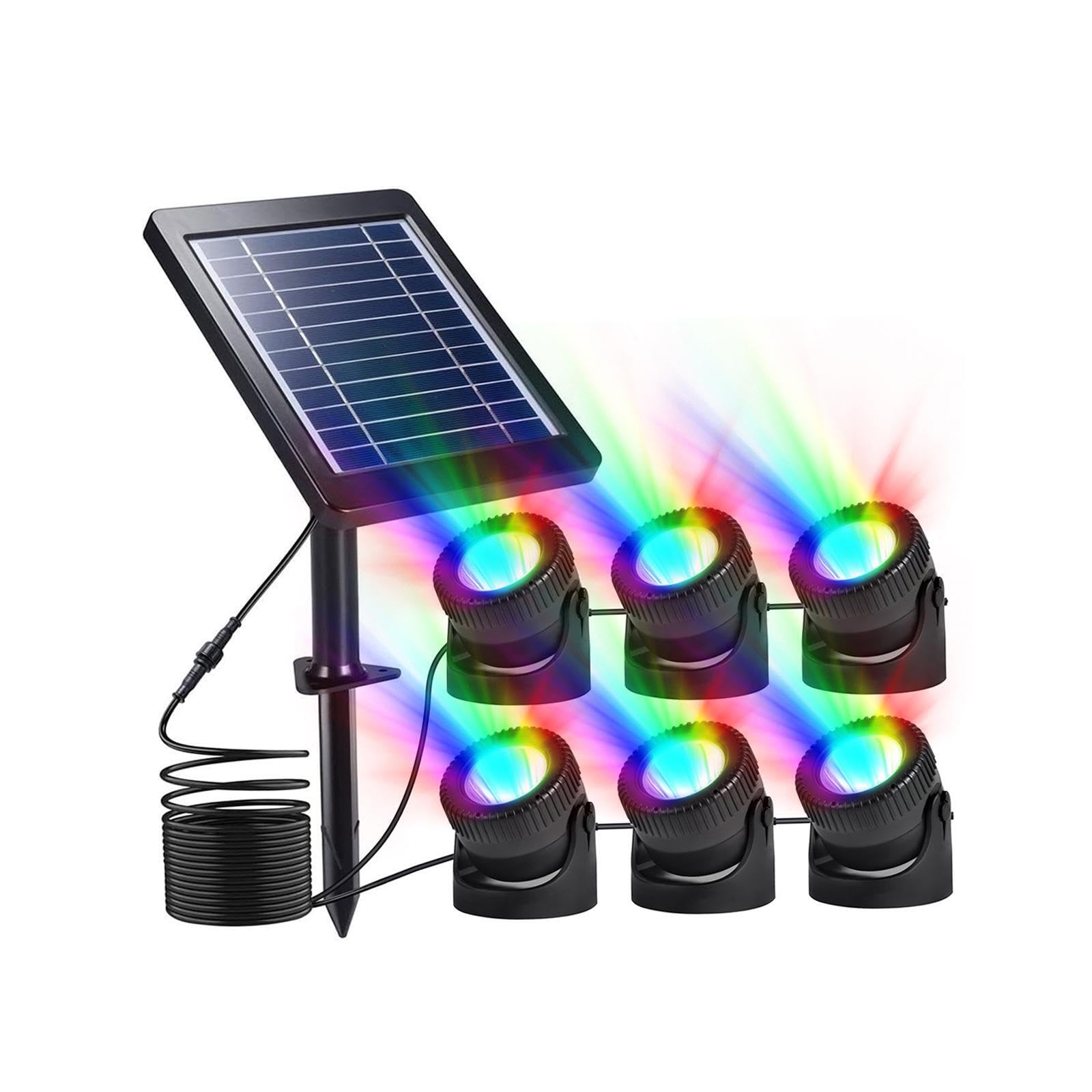 Le luci per laghetti ad energia solare IP68, resistenti e impermeabili, illuminano stagni e giardini, migliorando magnificamente l'atmosfera acquatica. Luce solare per