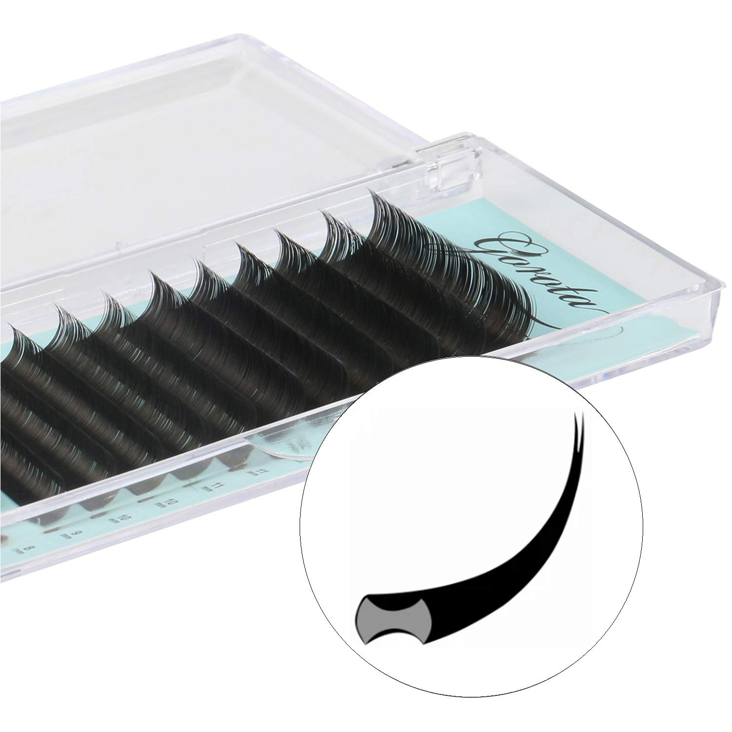Buy Ellipse FLAT Eyelash Extensions 10mm D Curl 0.15mm thickness
