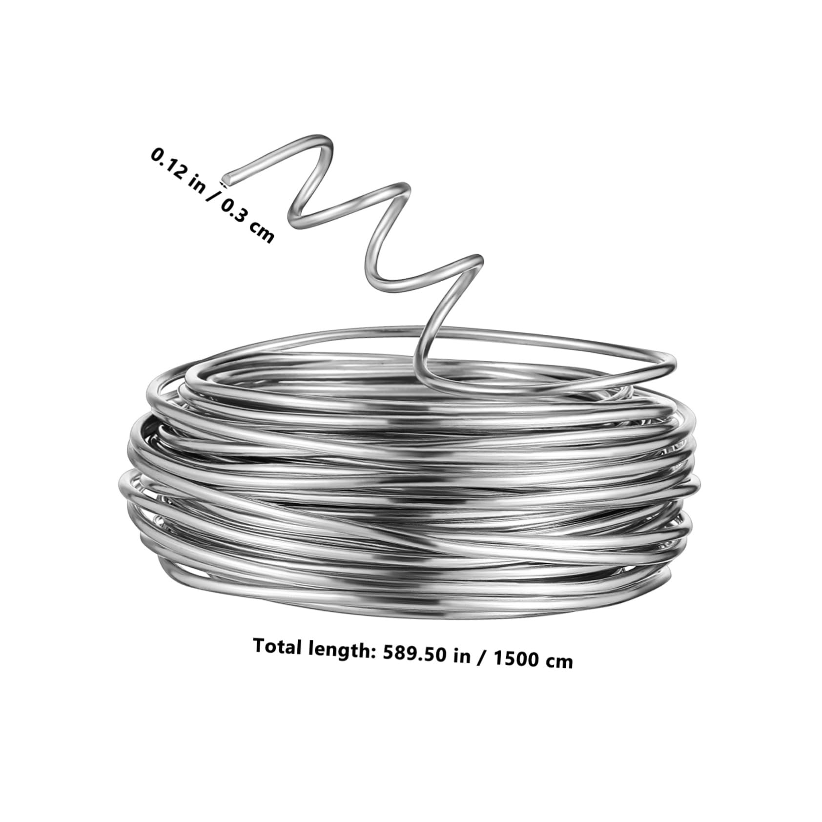 Hohopeti 1 Roll Flexible Aluminum Wire for Crafts for DIY Projects Floral Stem Wire Wreath Making Sculpting Home Decor Durable Lightweight Bendable String