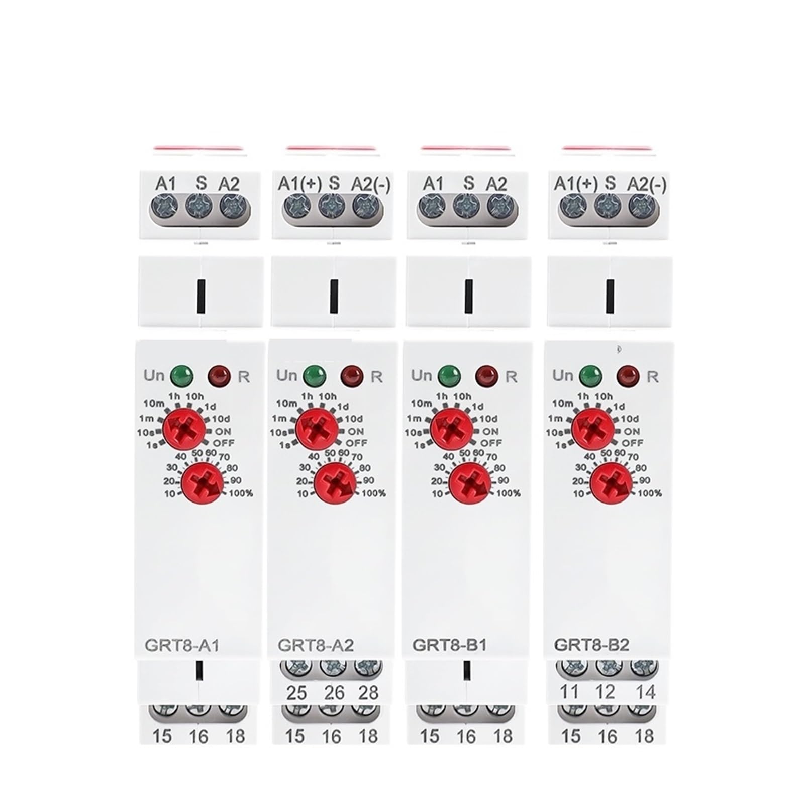 LEOTNNDQ 1pcs Delay on Delay off Relay 16A AC230V OR AC/DC12-240V with GRT8-A/B/At/Bt(GRT8-A1-AC230V)