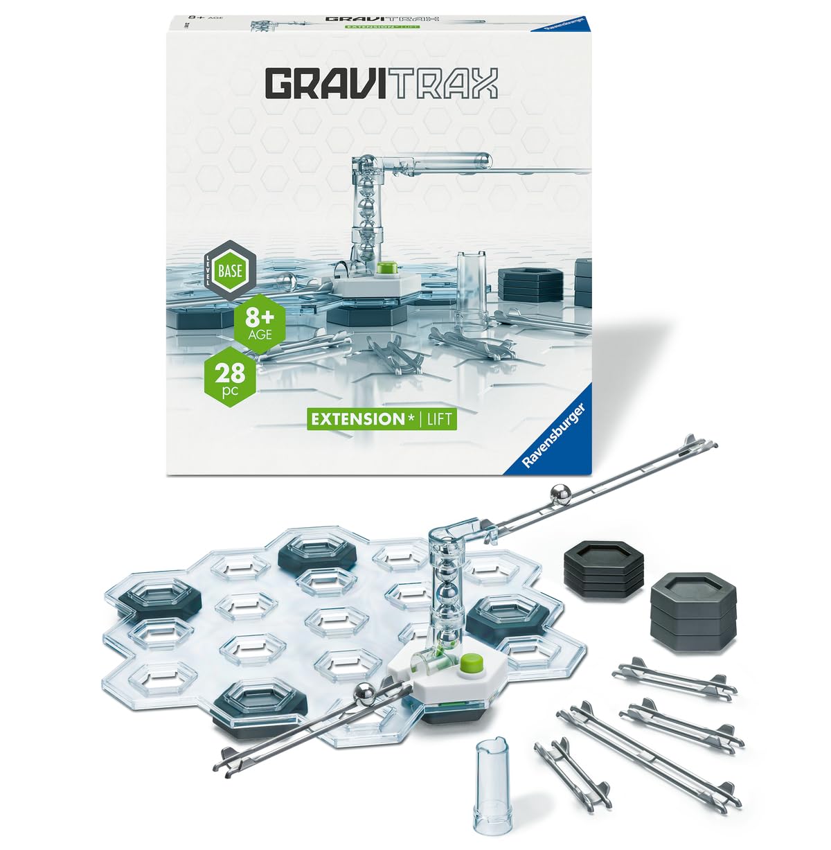 Ravensburger - GraviTrax - Set d'extension Ascenseur 27 pièces - Circuit de Billes - Jeu de Construction créatif - Parcours de Billes à Construire - Dès 8 Ans - Version française - 22419