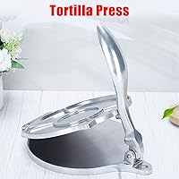 Vista 4 de Prensa de tortilla, herramienta de prensado Roti de aleación de aluminio con mango curvo para masa de quesadilla presazonada Pataconera Tawa 7.9 in