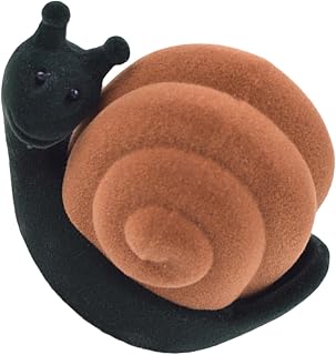 Alipis Snail Shape Ring Box Flocking Jewelry Holder for Proposal | Creative Design, Lightweight and Reusable, Suitable for Valentine’s Day, Safe Carrying, Accessory Holder