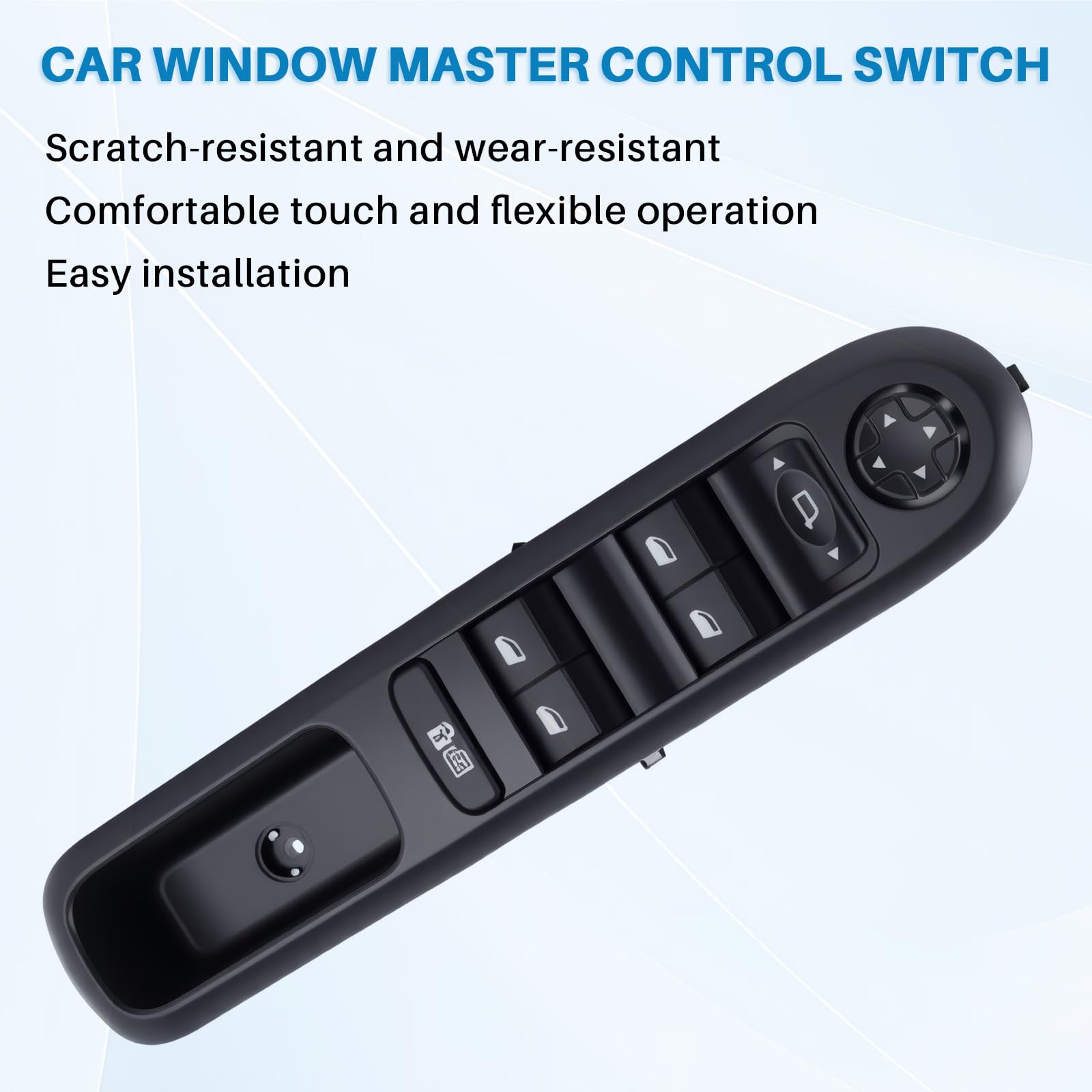 Bouton de commande de lève-vitre électrique pour voiture avant gauche compatible avec les modèles 3008 5008 Break 2009-2015 remplace les références 6490X5 6490.X5 96650621ZD 96650620ZD manuel
