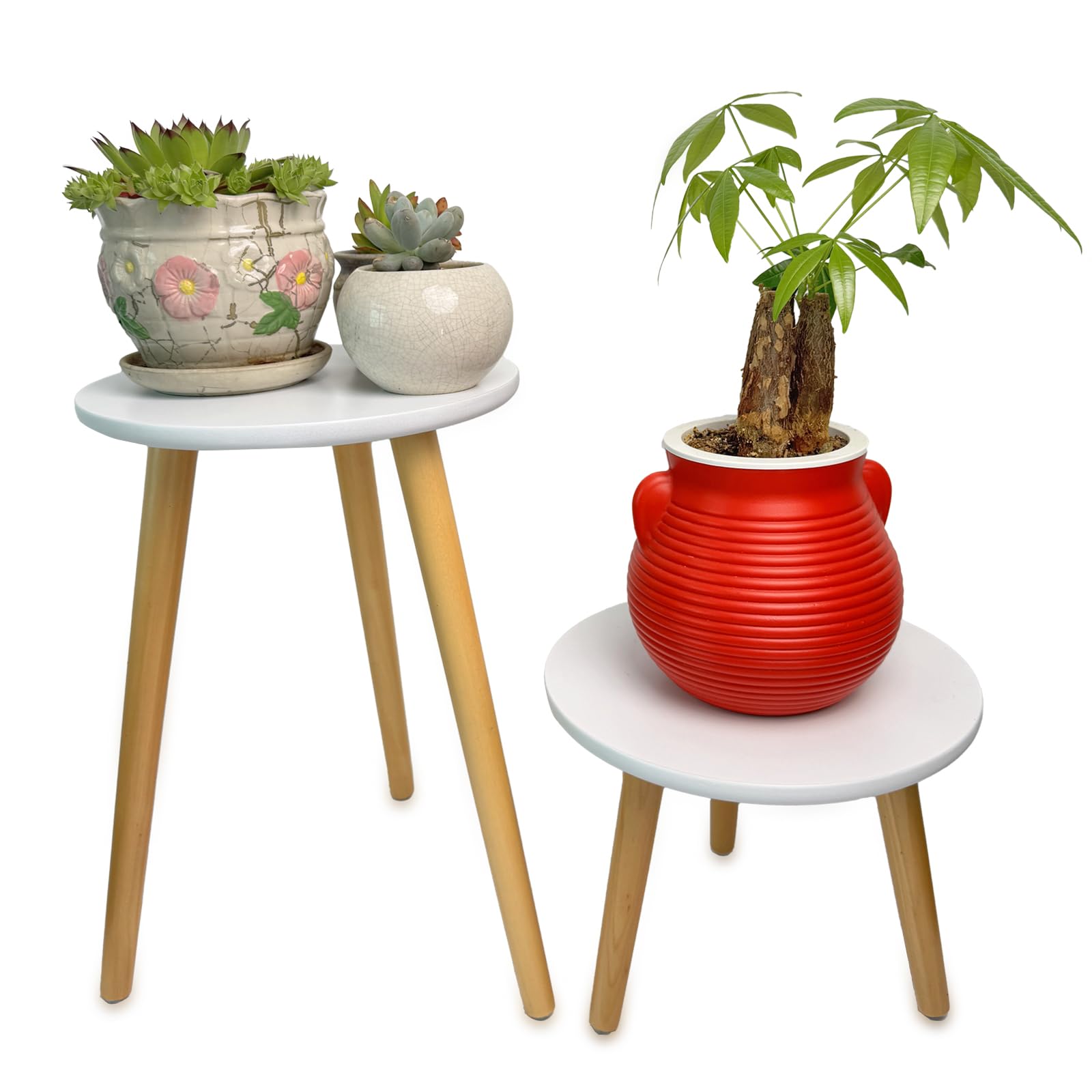 Hniuyun Indoor Plant Stands, Wood Plant Stand Plant Table for Flower Pots