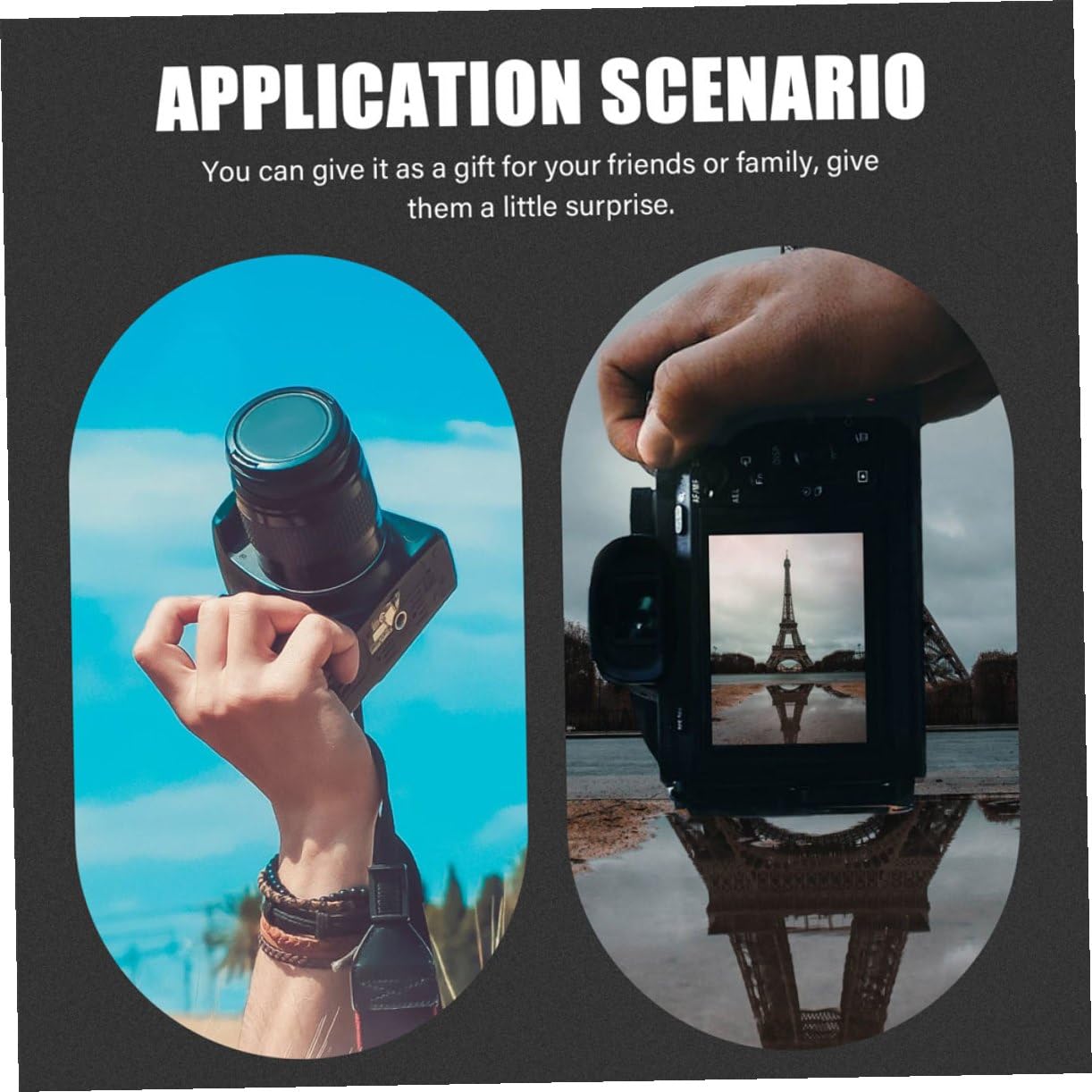 Didiseaon Borsa per Fotocamera in Tela per Reflex e Mirrorless, Custodia Tracolla Regolabile e Imbottitura Antiurto, Portatile