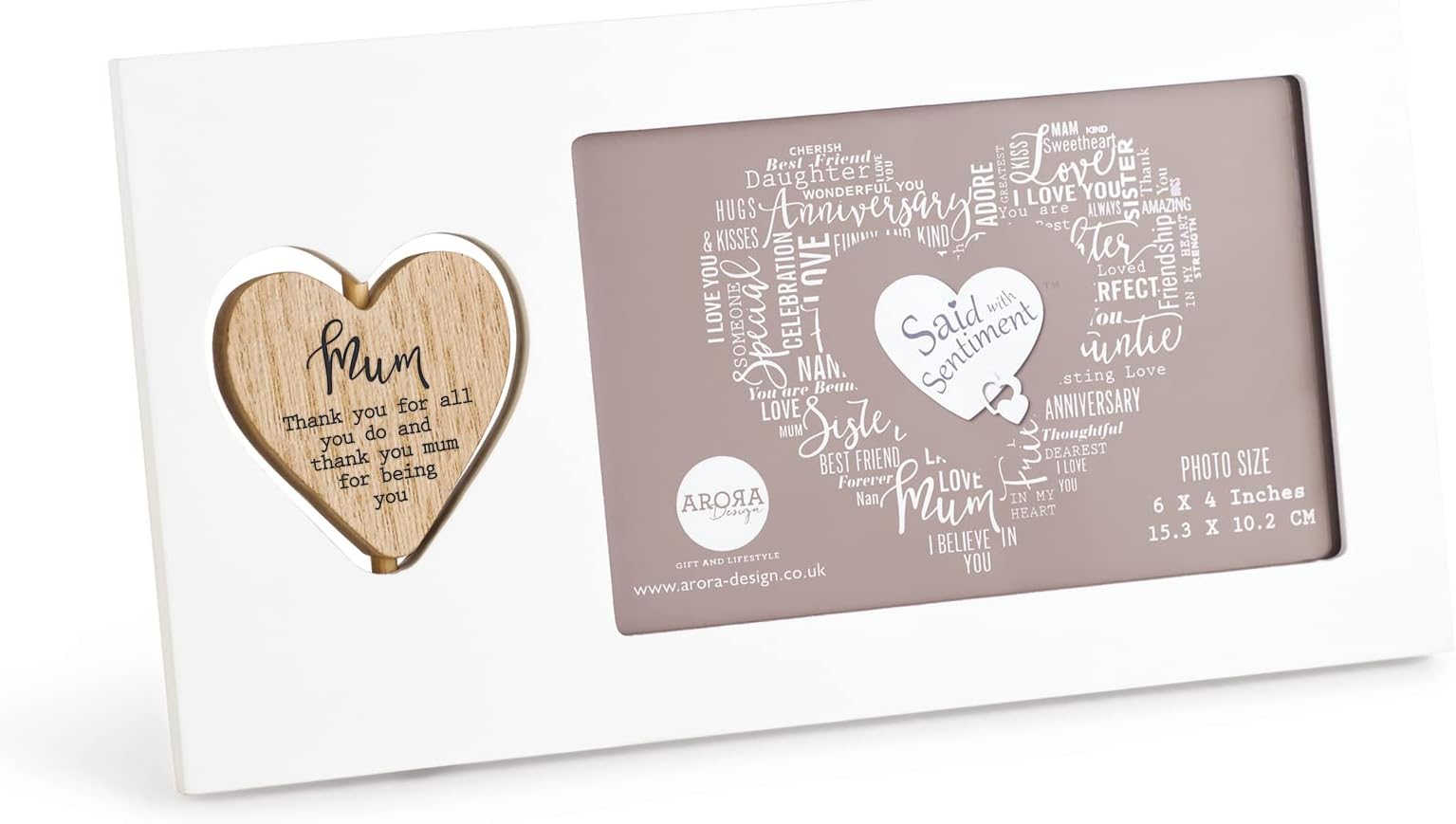 7074 Mum Photo Frame, White, Photo Size 6 x 4 inches