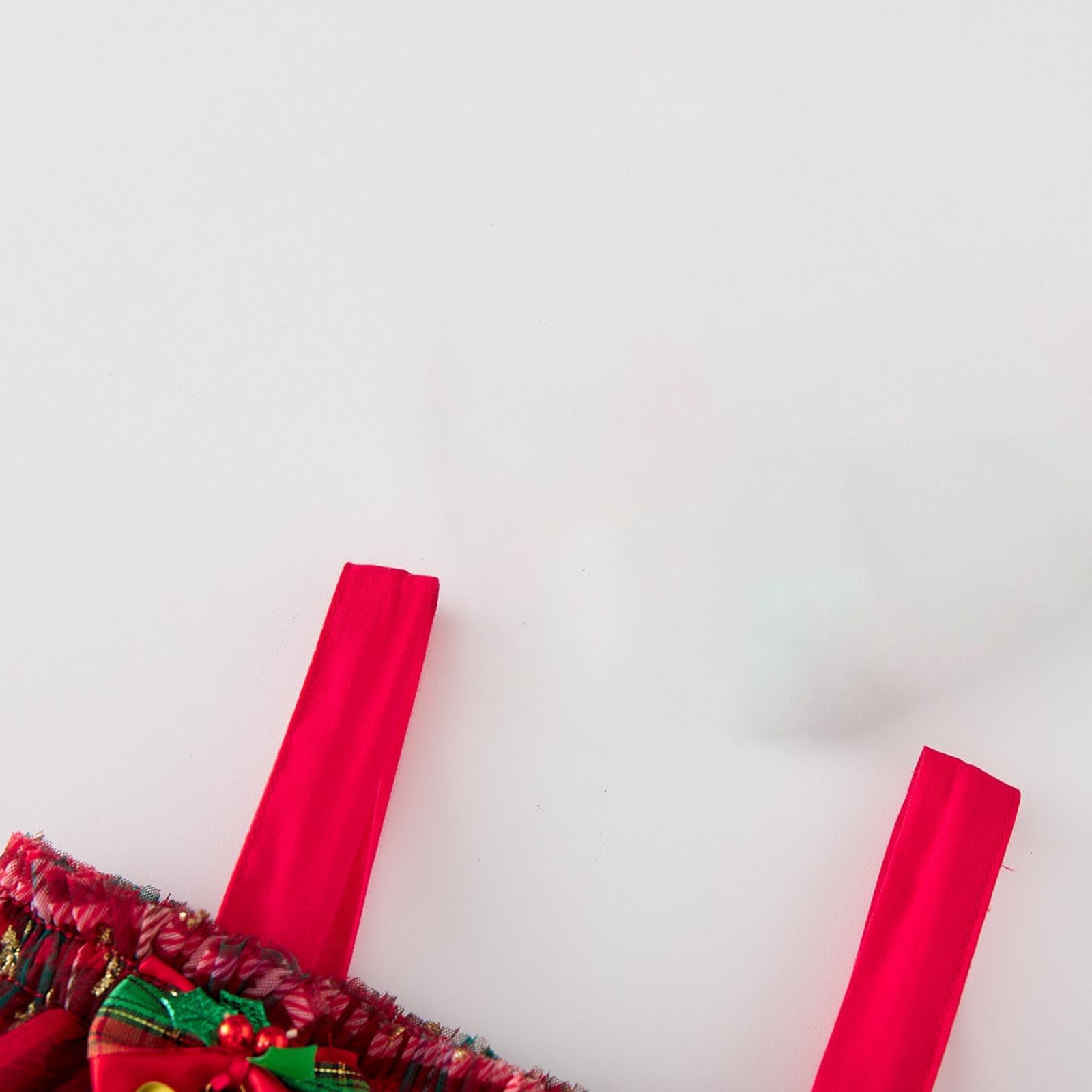 Vestido de Navidad para Niñas Pequeñas Disfraz Arbol de Navidad Niñas Vestidos Sin Mangas de Tul 3 Capas Brillante Vestidos con Lentejuelas de Estrella y Pompones Traje Navideño 0-8 Años