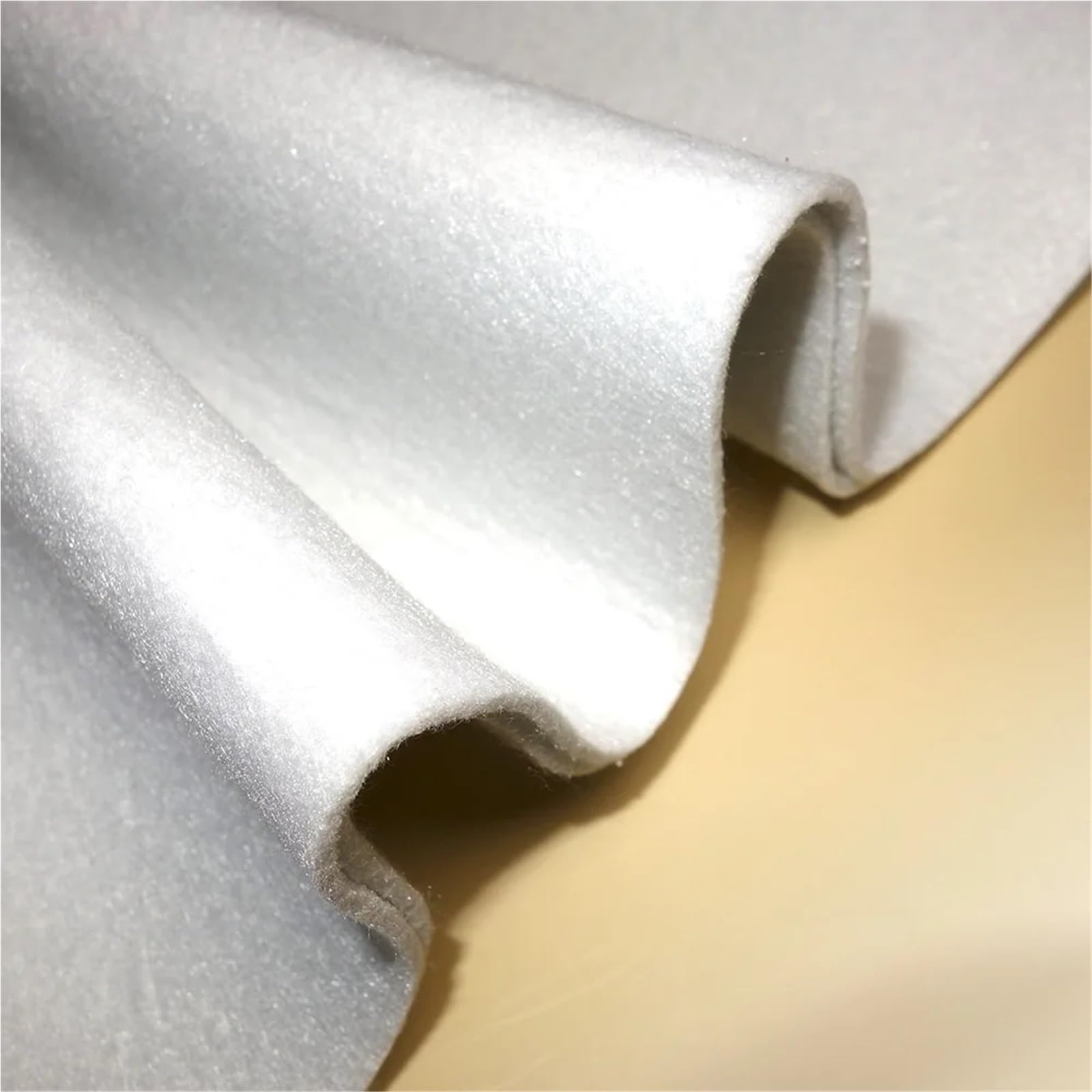 Volumenvlies 180/280 g einseitiger Stoff mit klebender Baumwollwatte for Patchwork, cremefarbener Einlagenfüller zum Nähen(150CMx100CM,180g)