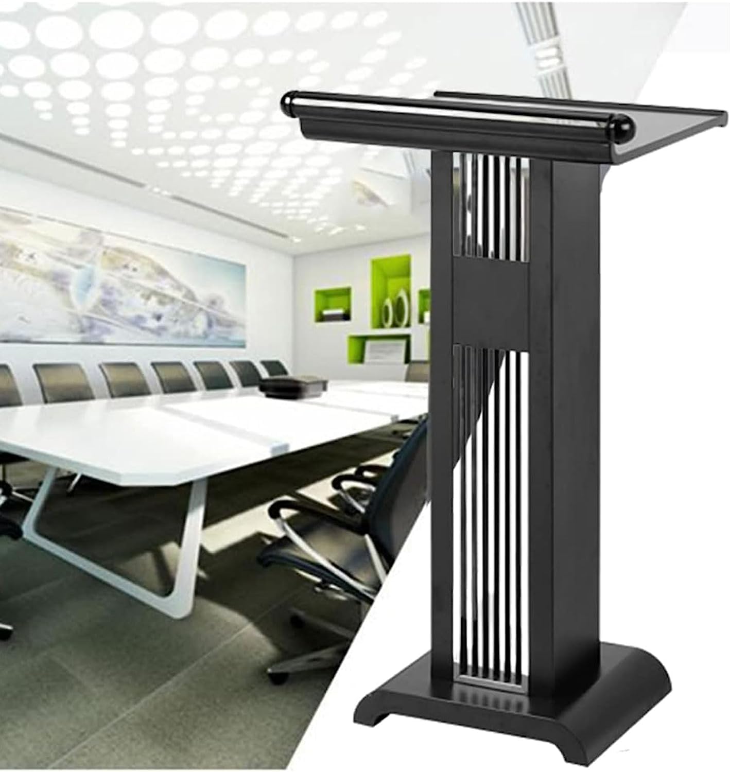 Wysoki drewniany stojak na podium – materiał żelazny i lakierniczy idealny do prezentacji w szkołach i kościołach elegancki design do profesjonalnego użytku