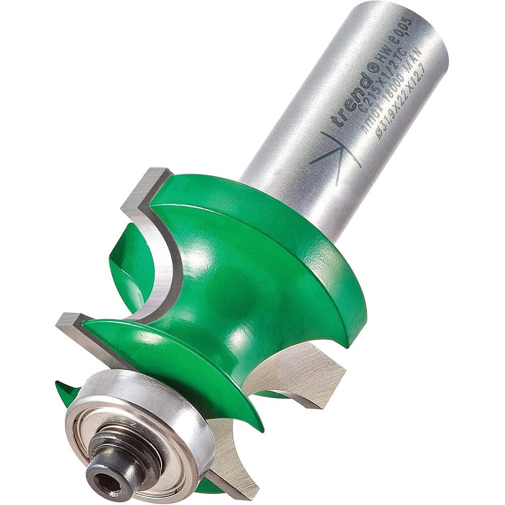 Trend CRAFTPRO Bearing Guided Corner Bead Router Cutter 31.9mm 22.5mm 1/2"