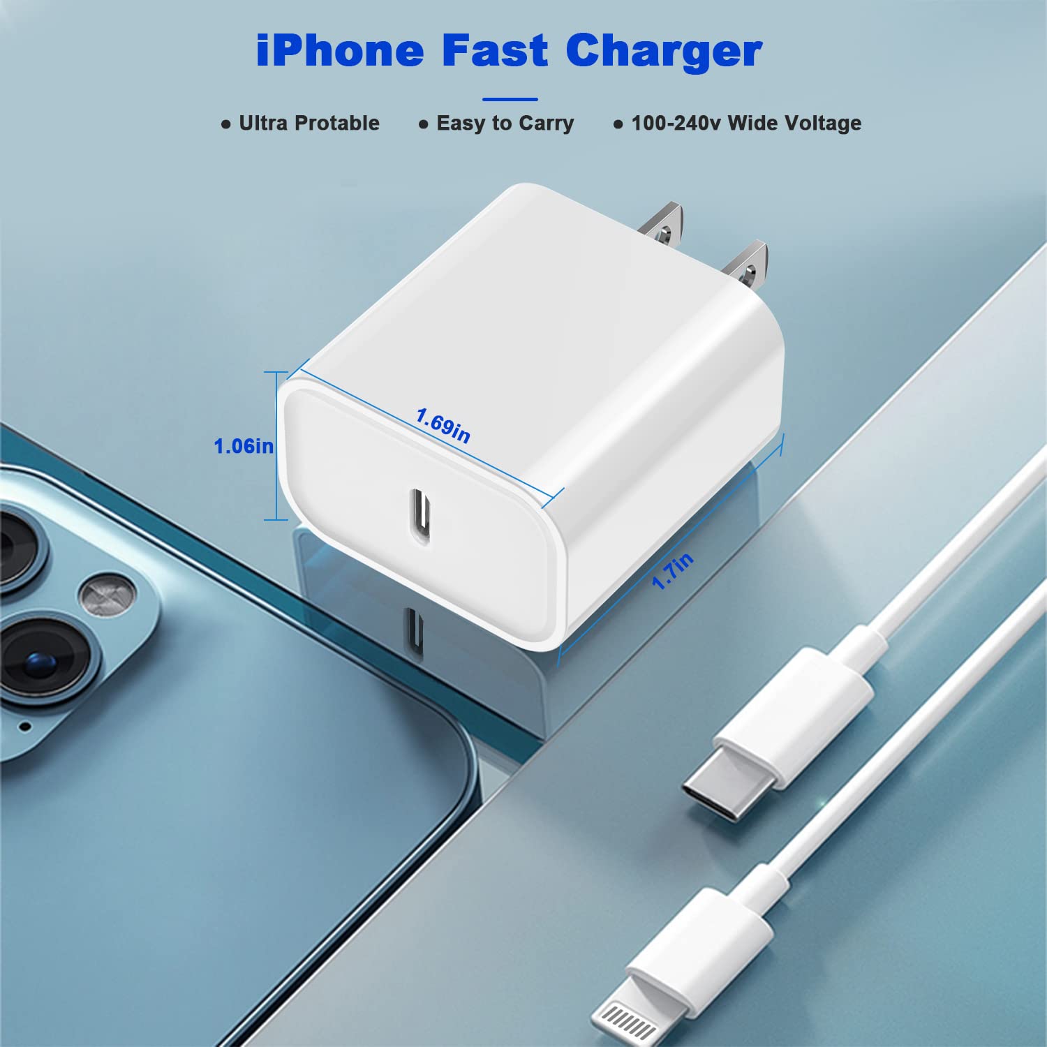 【超美品】Apple iPhone 13 、Magnetic Charger付 20W Fast Charger with Cable Compatible with Apple iPhone 13