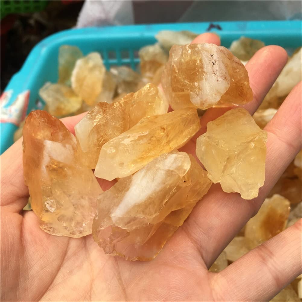 シトリン　原石 虹入り天然シトリン原石 6×2cm／レインボー効果あり／浄化済み