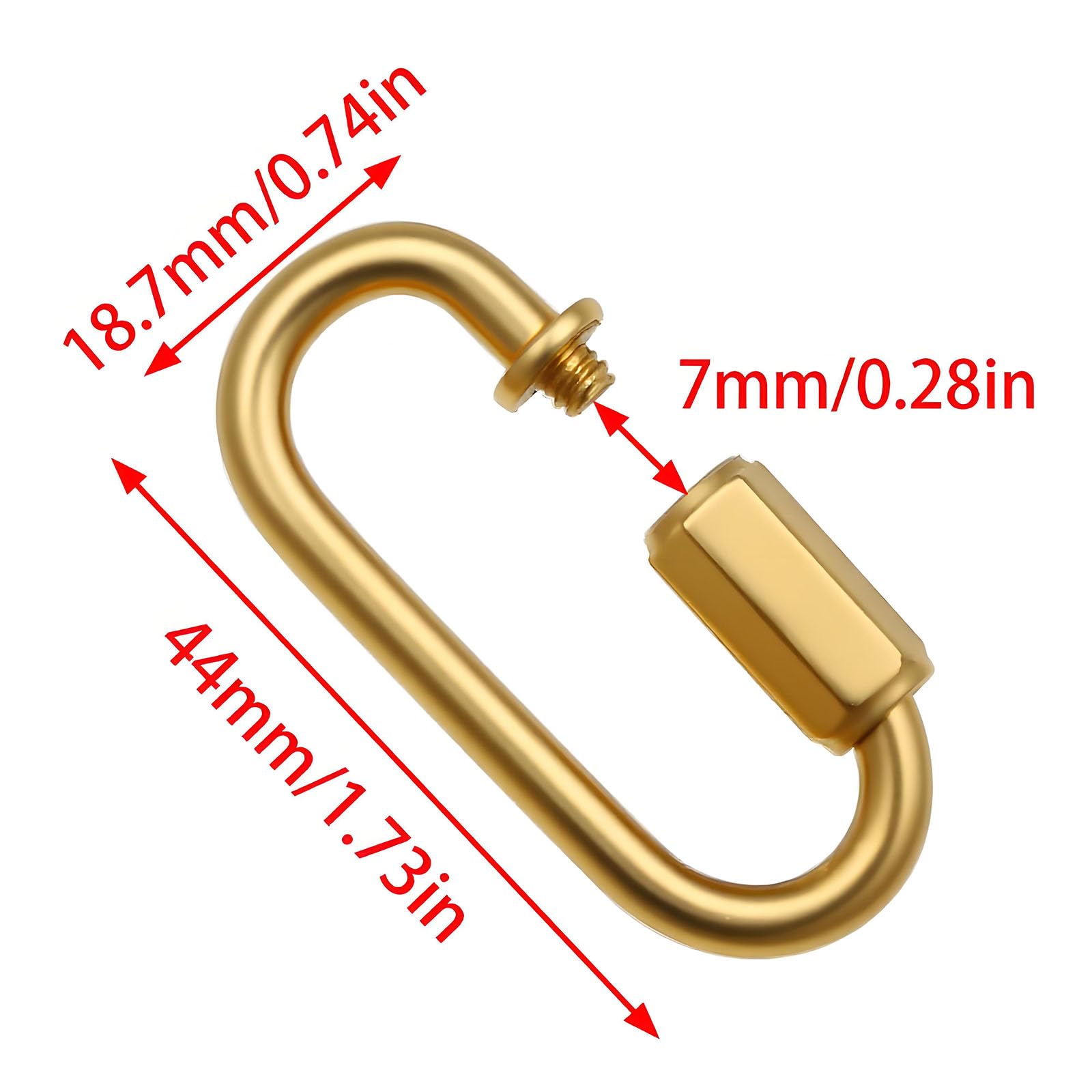 Hook Rings for Light Fixture Light Fixture Hooks Nuts M10 Lighting Loops with Link Connector for Extending Light Fixture Chandelier Chains 2 PCS (Gold) — Amazon image 3