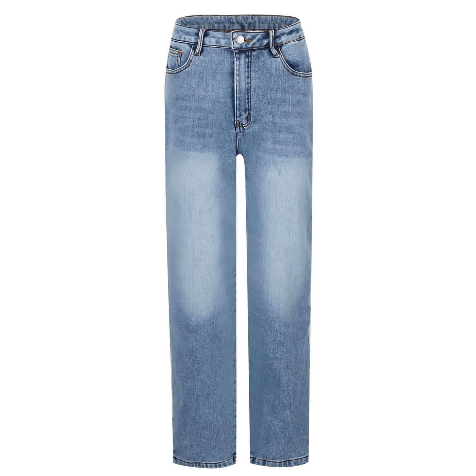 Pantalones vaqueros forrados para mujer, térmicos, de invierno, con forro polar, ajustados, de cintura alta, elásticos, para invierno, de cintura alta, térmicos, para mujer, cálidos, largos