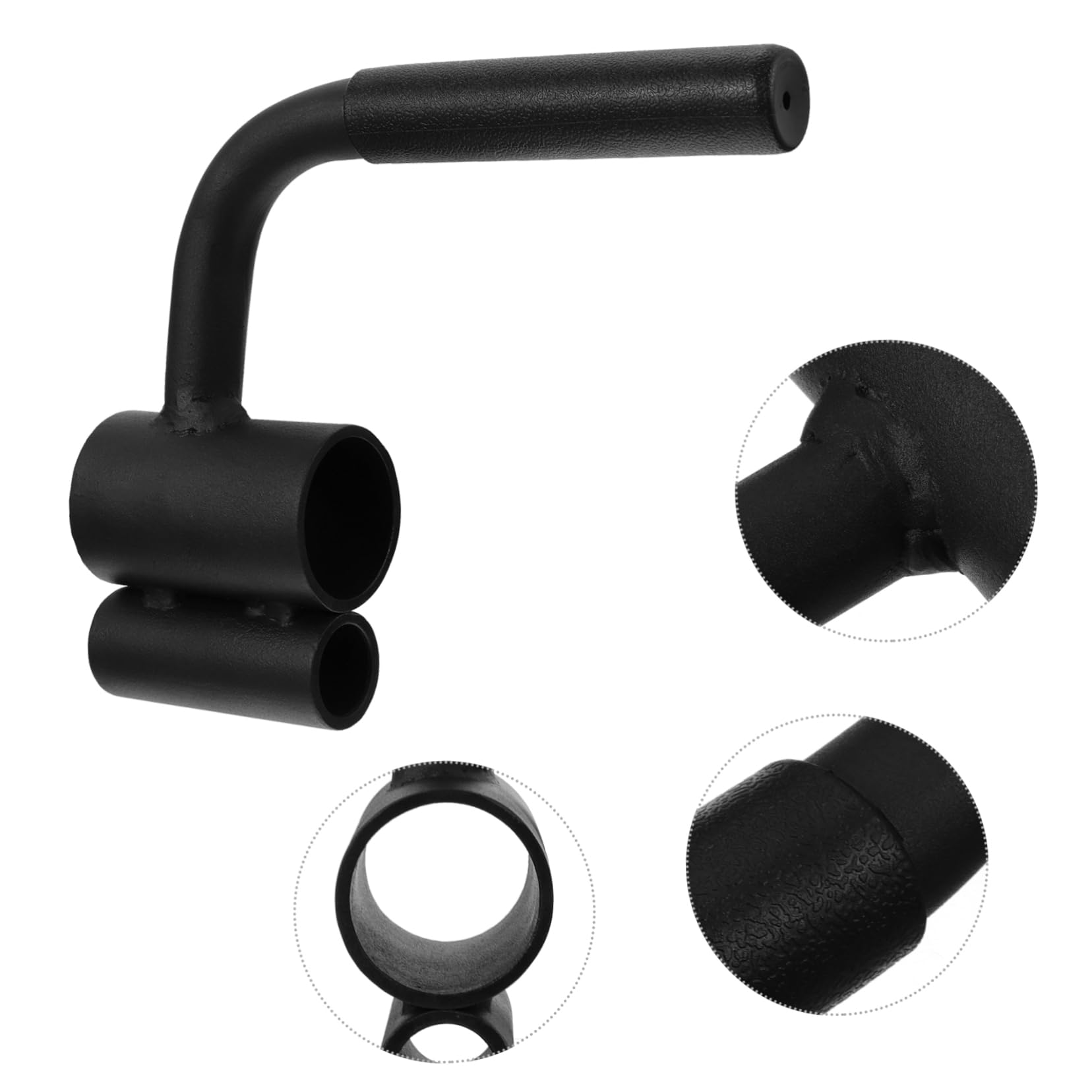 TOYANDONA Barra de Pesas para Gimnasio de Acero Negro, Mango Inclinado | Herramienta de Entrenamiento Multiusos, Diseño Funcional para Ejercicios de Fuerza y Tracción