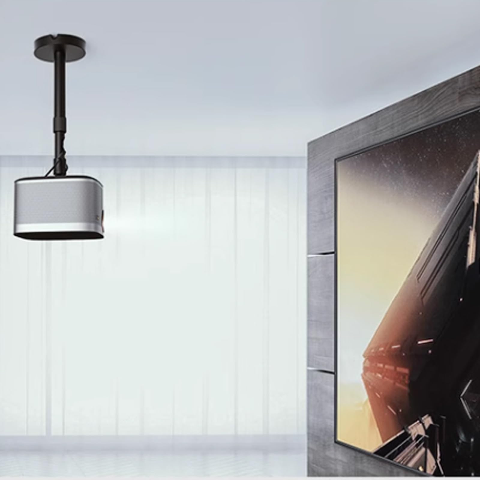 Supporto per Proiettore Staffa di sospensione for proiettore Staffa di sospensione for lampada a sospensione Staffa di fissaggio for proiettore Staffa di sospensione telescopica for soffitto sospeso S