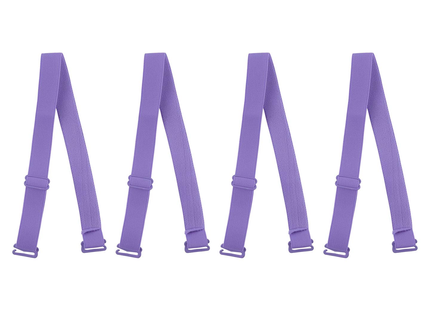 sourcing map Women Adjustable 1.5cm Elastic Band Bra Straps 2 Pairs Purple