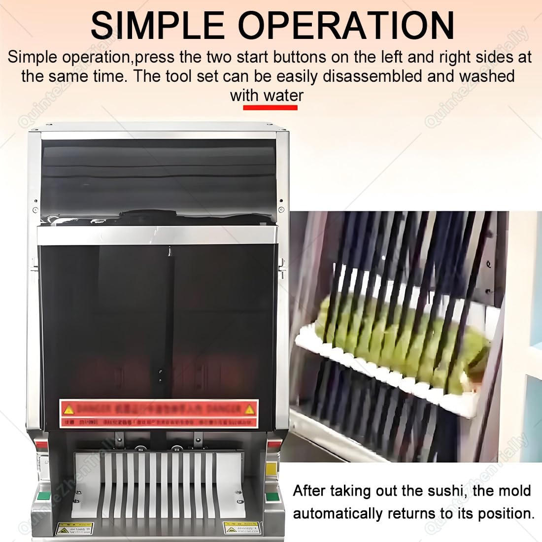 Cortador Rollos Sushi,Máquina Automática Hacer Sushi 10 Pieza,Herramienta Cocina Eficiente,para Preparar Sushi & Aperitivos Sin Esfuerzo,para Cocineros Caseros & Amantes
