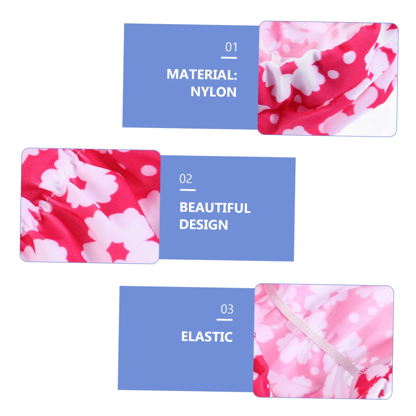 BESPORTBLE Set di 6 Cuffie da Nuoto Impermeabili Stampa Floreale in Nylon, Fit Confortevole per Adulti, Perfette come Accessori Piscina per Creare Un'atmosfera Estiva