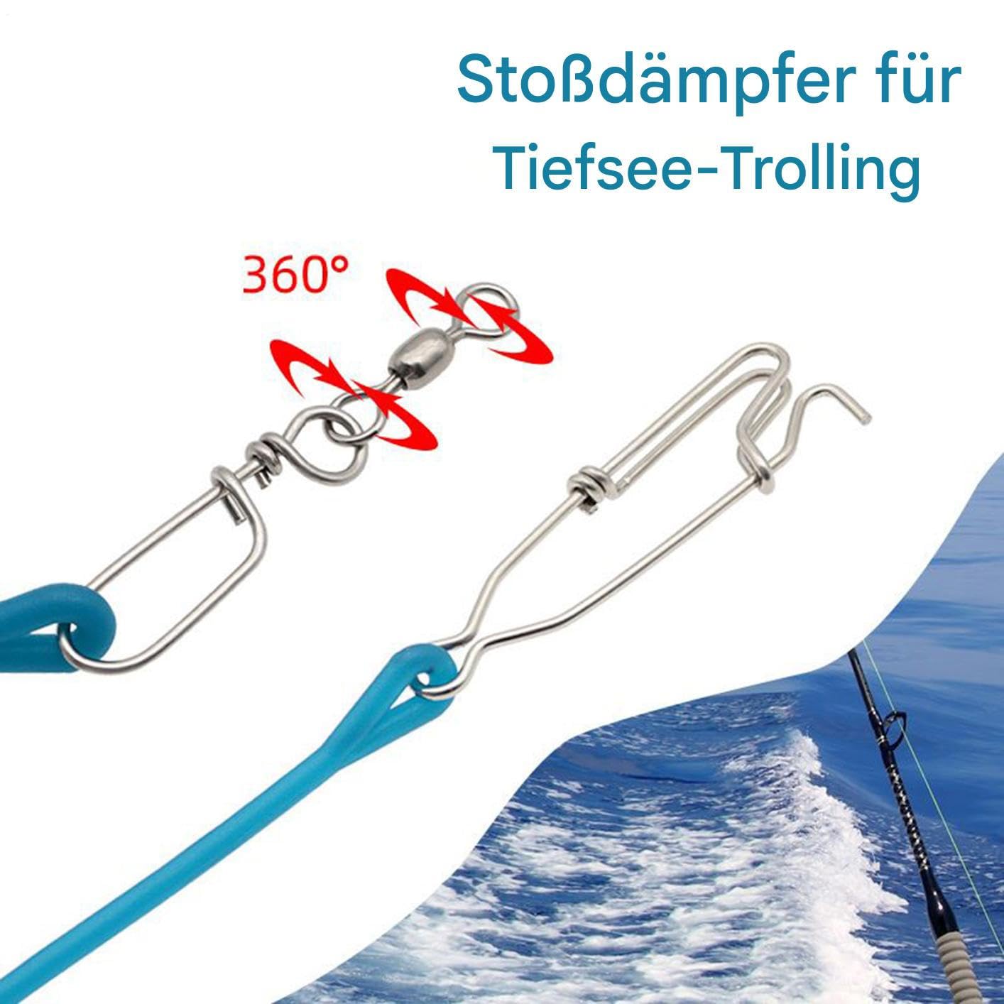 Amortiguador para cañas de Pescar con Remolque, Pesado, con Remolque, para Pesca, Buceo, Surf, Barcos Marinos, Barcos a Motor y Deportes
