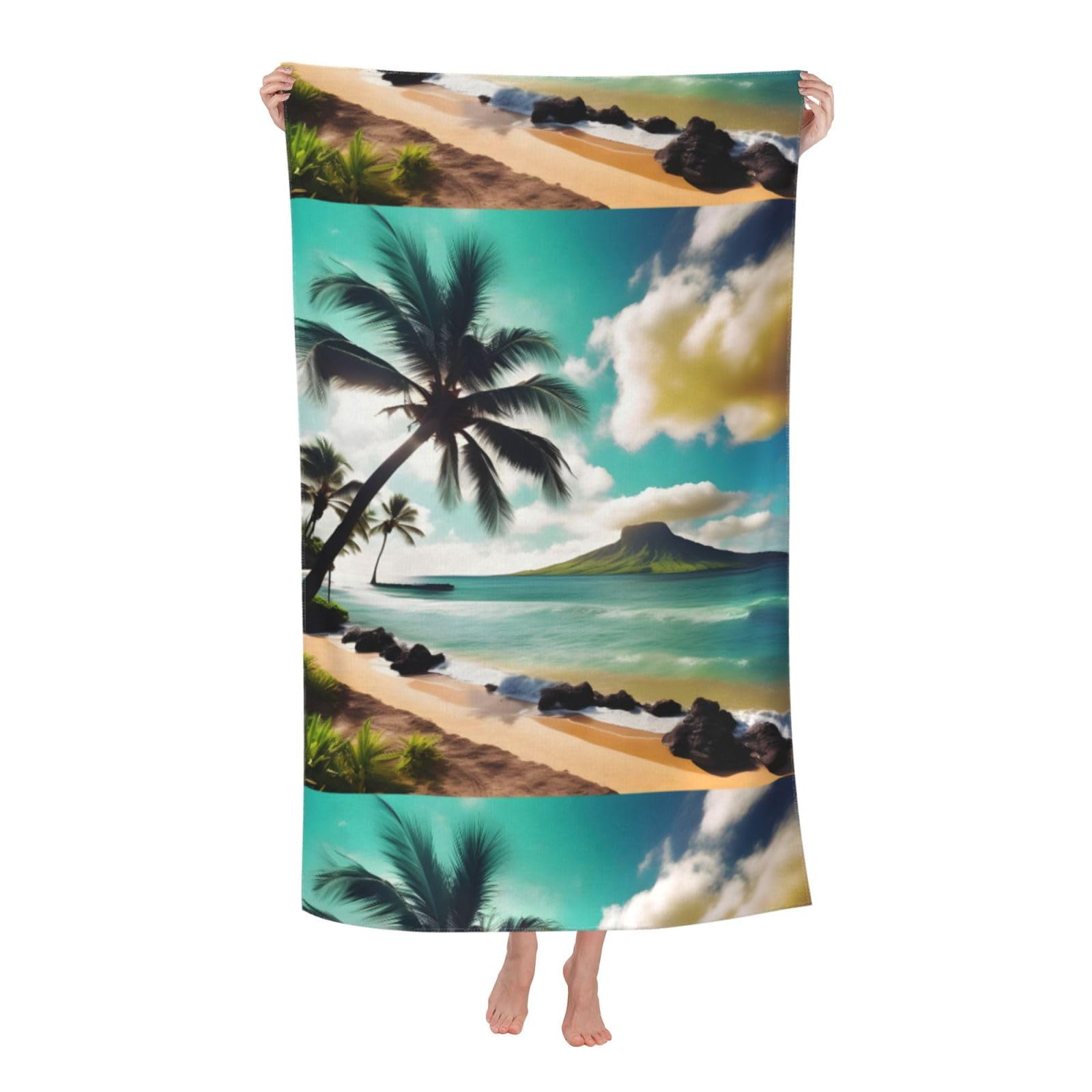Cbaaghh Tropical Beach Palms Print Adult Beach Towels,Beach & Pool Towel,Beach Towels,Towels For Camping